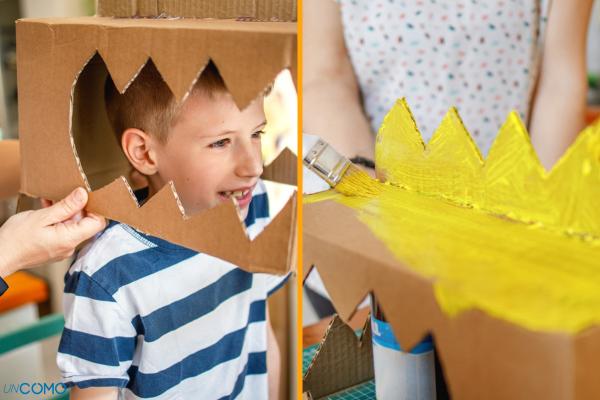 Cómo hacer un disfraz de dinosaurio - La cabeza del disfraz de dinosaurio