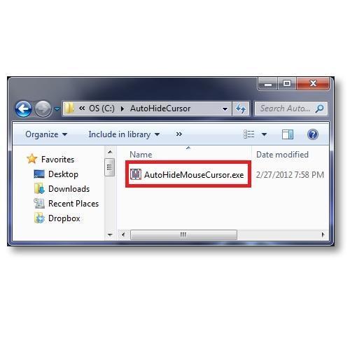 Cómo ajustar el cursor para ocultarlo automáticamente - Paso 2