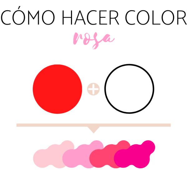 mezcla de rosa rosa y blanco