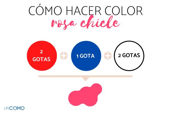 Cómo hacer color rosa - Cómo hacer color rosa chicle