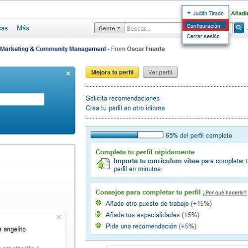 Cómo eliminar mi cuenta de LinkedIn - Paso 2