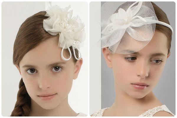 Cómo peinar a una niña de comunión - Peinados de Comunión: tocados 