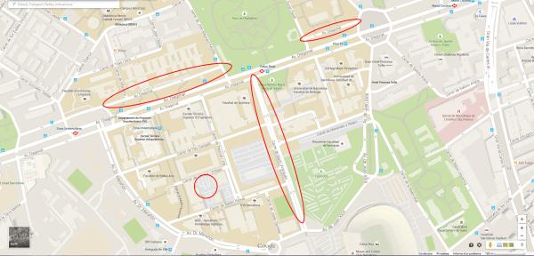 Dónde aparcar gratis en Barcelona - Zona Universitària - Palau Reial