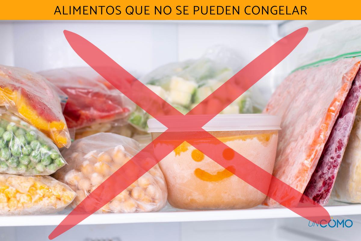 Alimentos que no se pueden congelar