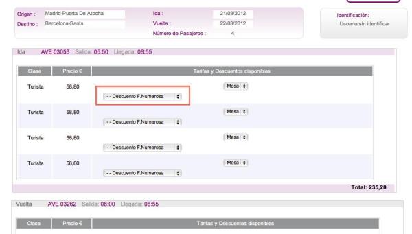 Cómo comprar billetes de ave - Paso 4