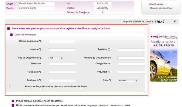 Cómo comprar billetes de ave - Paso 5