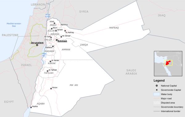 ¿Dónde está Jordanía en el mapa? País, región y fronteras - ¿Con qué países limita Jordania? Fronteras y situación geográfica