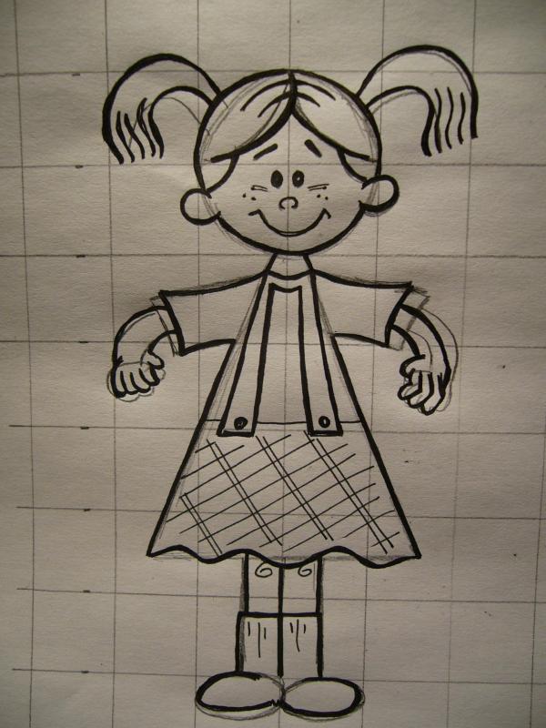 Cómo dibujar una niña de cómic - Paso 5