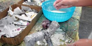 Receta de papel maché fácil: figuras, flores y manualidades