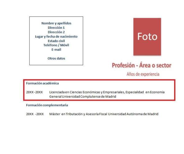 Cómo hacer un currículum vitae cronológico inverso - Paso 3