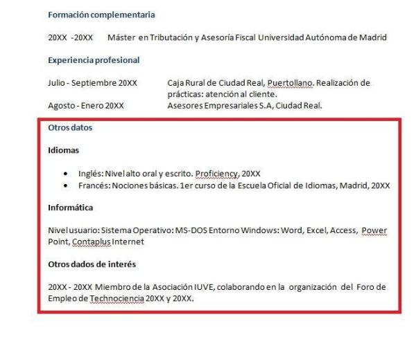 Cómo hacer un currículum vitae cronológico inverso - Paso 6