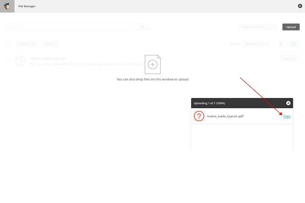 Cómo adjuntar archivos en Mailchimp - Paso 4