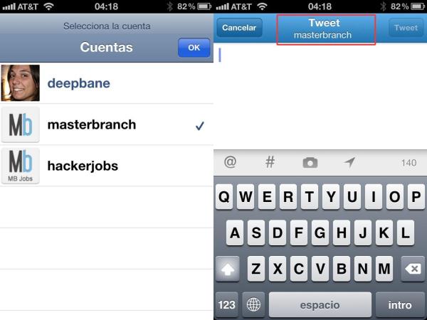 Cómo gestionar varias cuentas de Twitter con el iPhone - Paso 6
