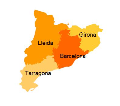 Lista de provincias de España - Provincias de Catalunya / Cataluña