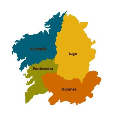 Lista de provincias de España - Provincias de Galicia