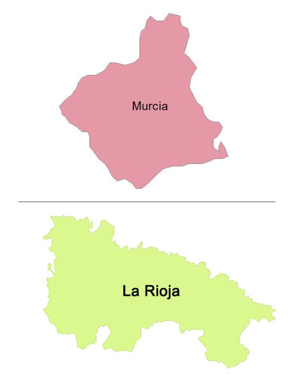 Lista de provincias de España - Provincias de la Región de Murcia / Provincias de la Rioja