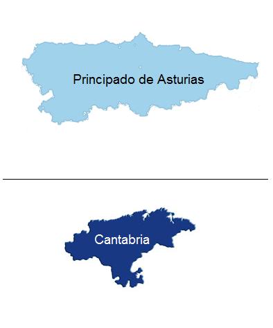 Lista de provincias de España - Provincias del Principado de Asturias y Cantabria