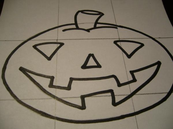 Cómo dibujar una calabaza de halloween - Paso 6