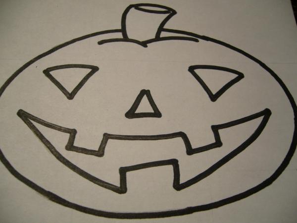 Cómo dibujar una calabaza de halloween - Paso 7
