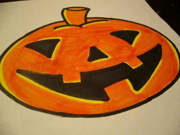 Cómo dibujar una calabaza de halloween - Paso 8