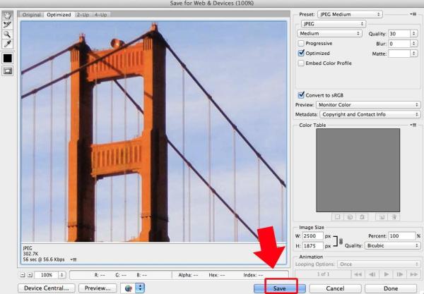 Cómo reducir el peso de una foto - Paso 7