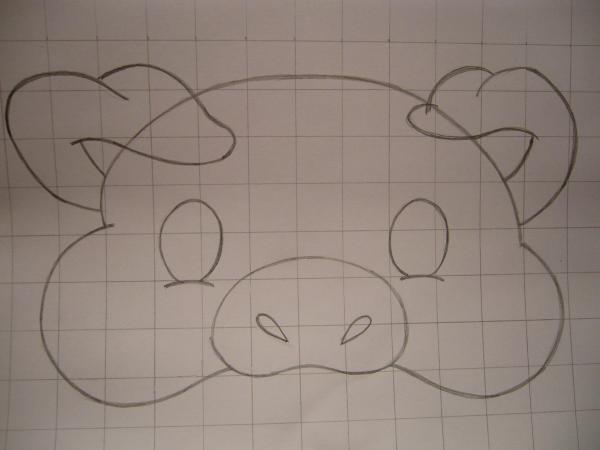 Cómo hacer una máscara de cerdito - Paso 4