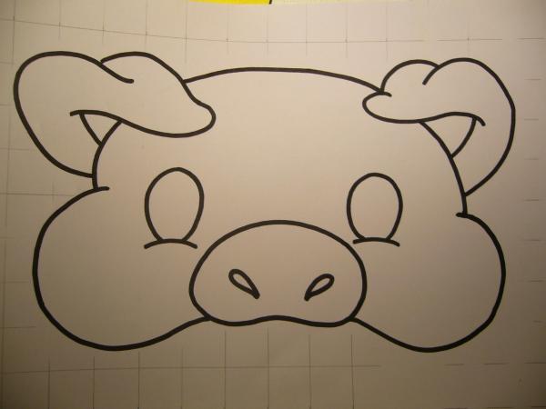 Cómo hacer una máscara de cerdito - Paso 6
