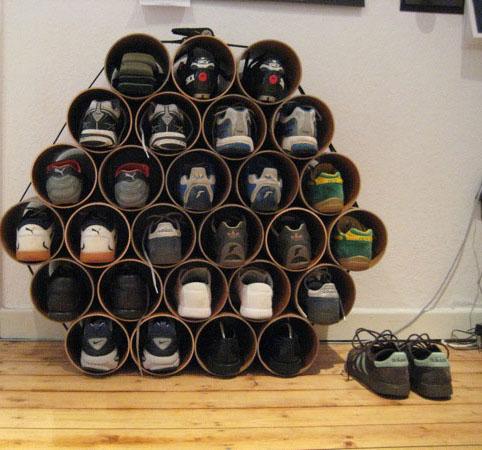 Ideas originales para organizar zapatos - Organizador de cartón 