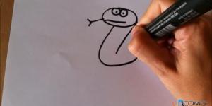 Cómo dibujar una serpiente de dibujo animado