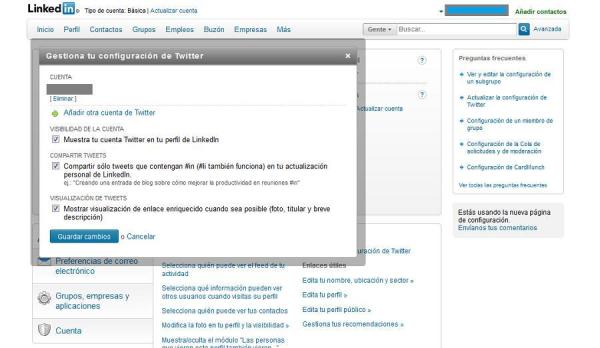 Cómo vincular tu cuenta de LinkedIn y Twitter - Paso 5