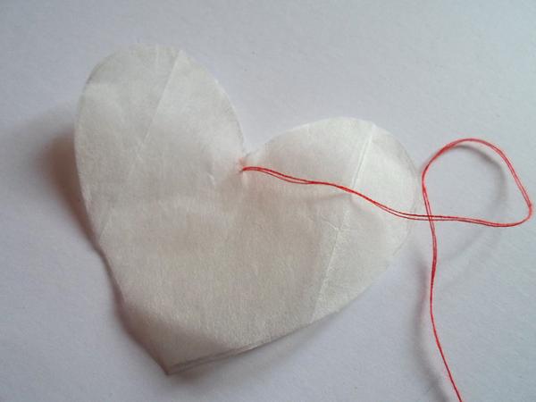 Saquitos de té con forma de corazón paso a paso - Paso 7