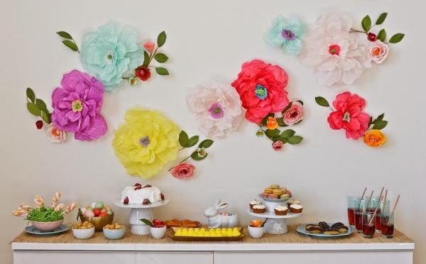 Cómo decorar paredes con flores - las mejores ideas y técnicas - Con papel 