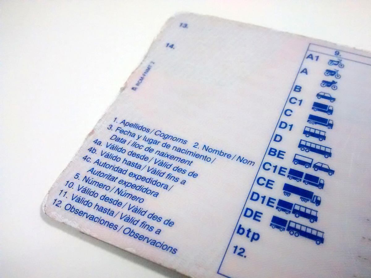 Tipos de permisos de conducir en España