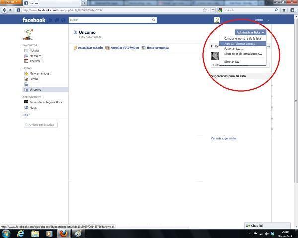 Como editar listas de amigos en facebook II - Paso 5