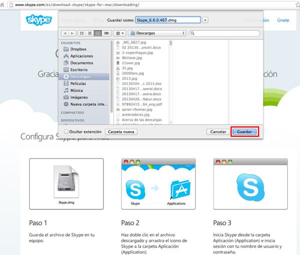Cómo instalar Skype en Mac - Paso 3